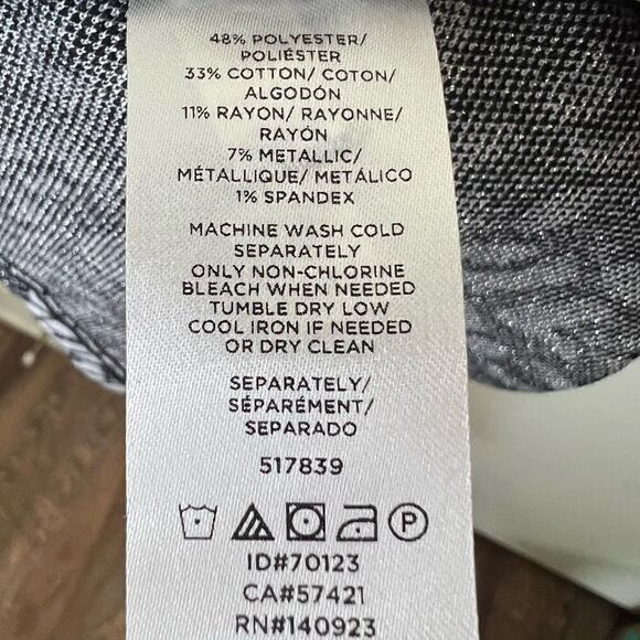 Loft Black/White Animal Print 3/4 Sleeve Knit Fit & Flare Dress Size 6P - Picture 9 of 9